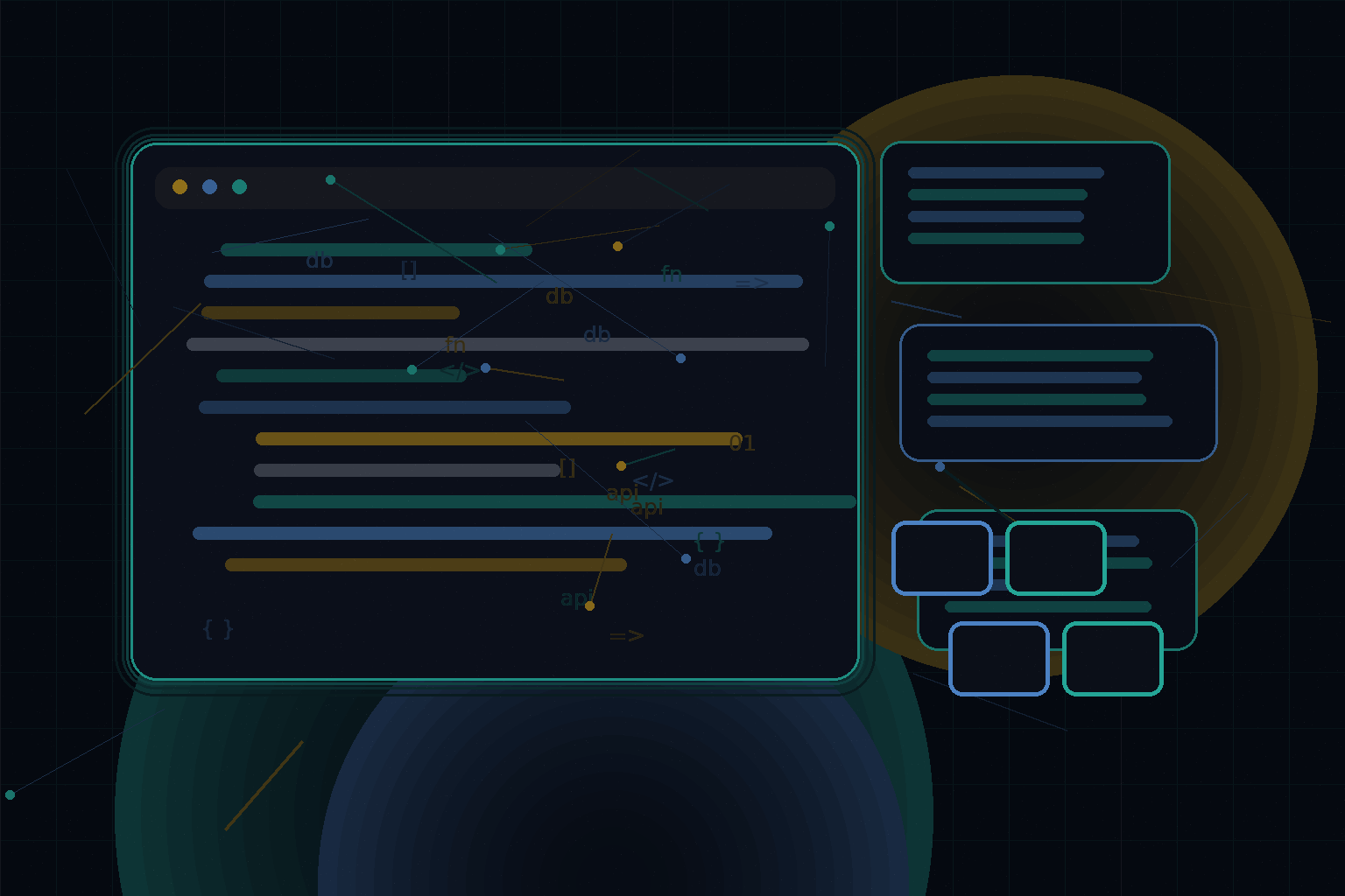 Technical editorial illustration for WordPress and LiteSpeed server benefits