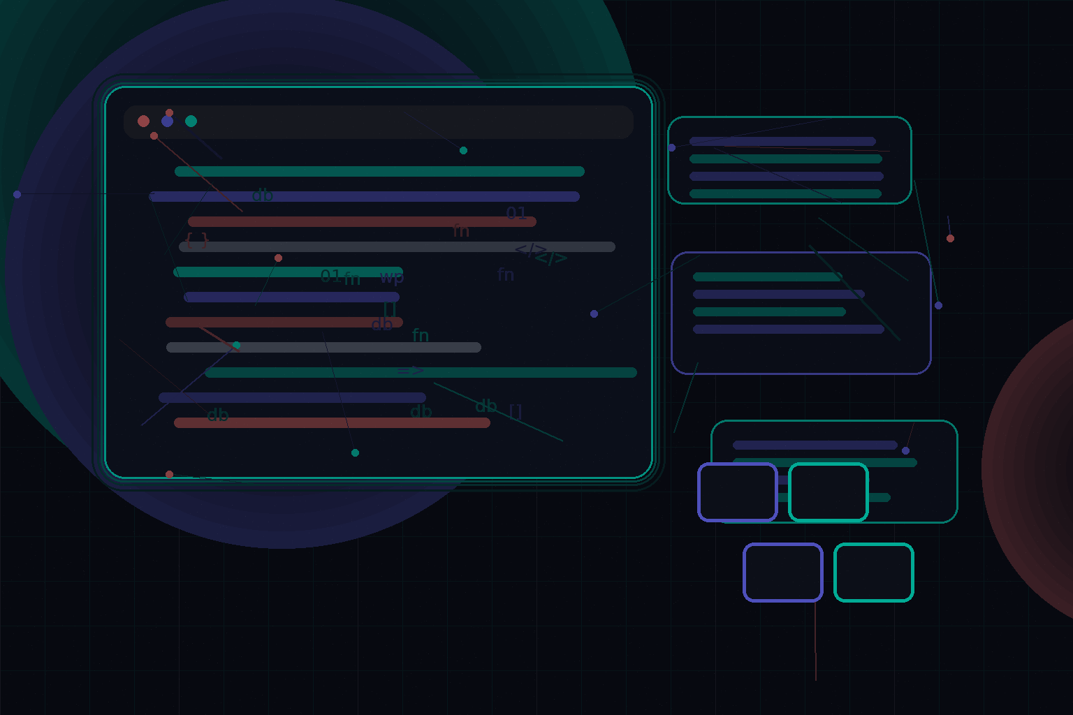 Technical editorial illustration for WordPress and LiteSpeed server benefits