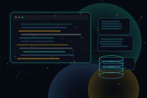 Dark technical editorial illustration for WordPress database cleanup, indexing, and query optimisation
