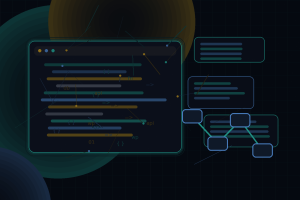 Dark technical editorial illustration for How DevOps improves WordPress reliability and deployment speed