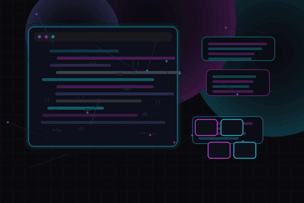 Dark technical editorial illustration for WordPress and LiteSpeed server benefits