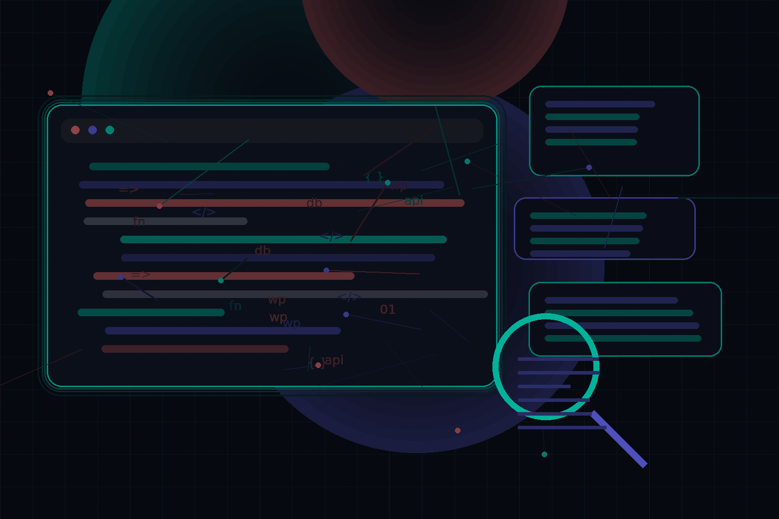 Technical editorial illustration for How to optimise WordPress for Core Web Vitals and better SEO