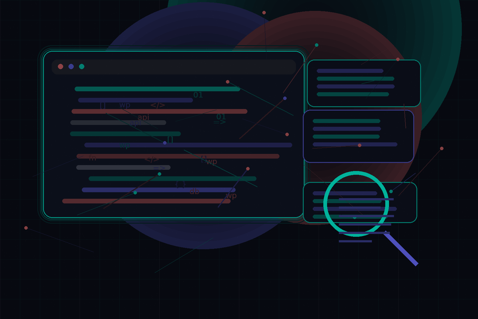 Technical editorial illustration for Technical SEO for WordPress developers: schema, sitemaps, and performance