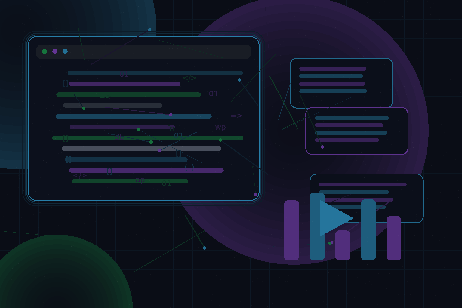 Technical editorial illustration for Scaling WordPress media, images, and caching for faster page loads
