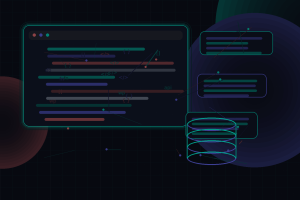 Dark technical editorial illustration for WooCommerce performance tips for stores with large product databases