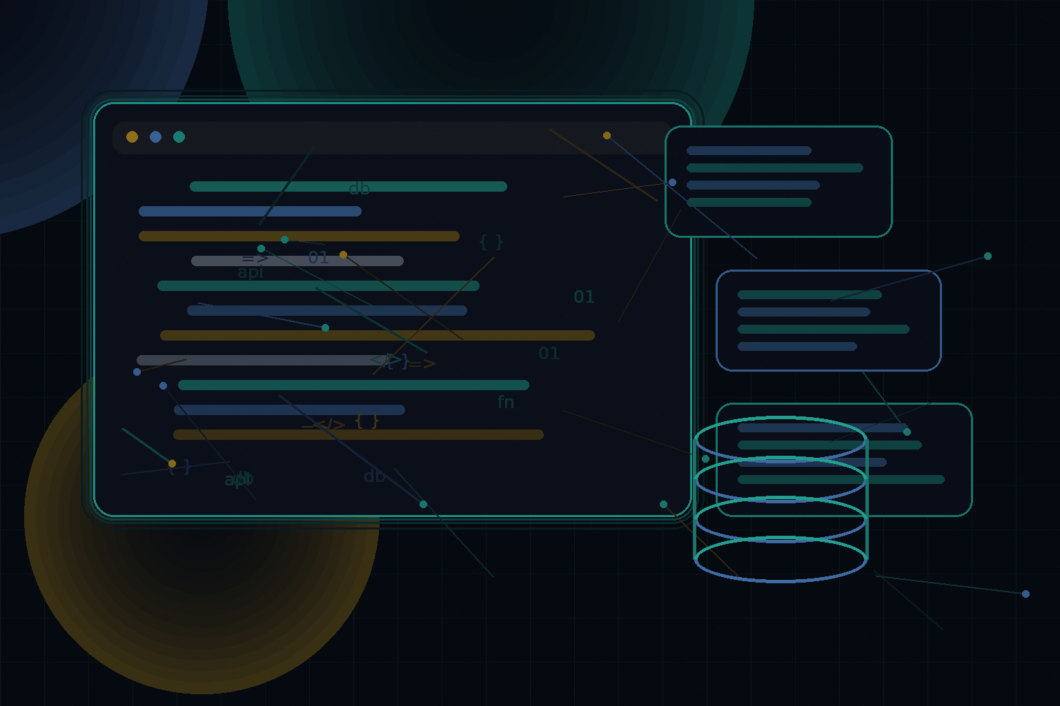 Technical editorial illustration for WooCommerce performance tips for stores with large product databases
