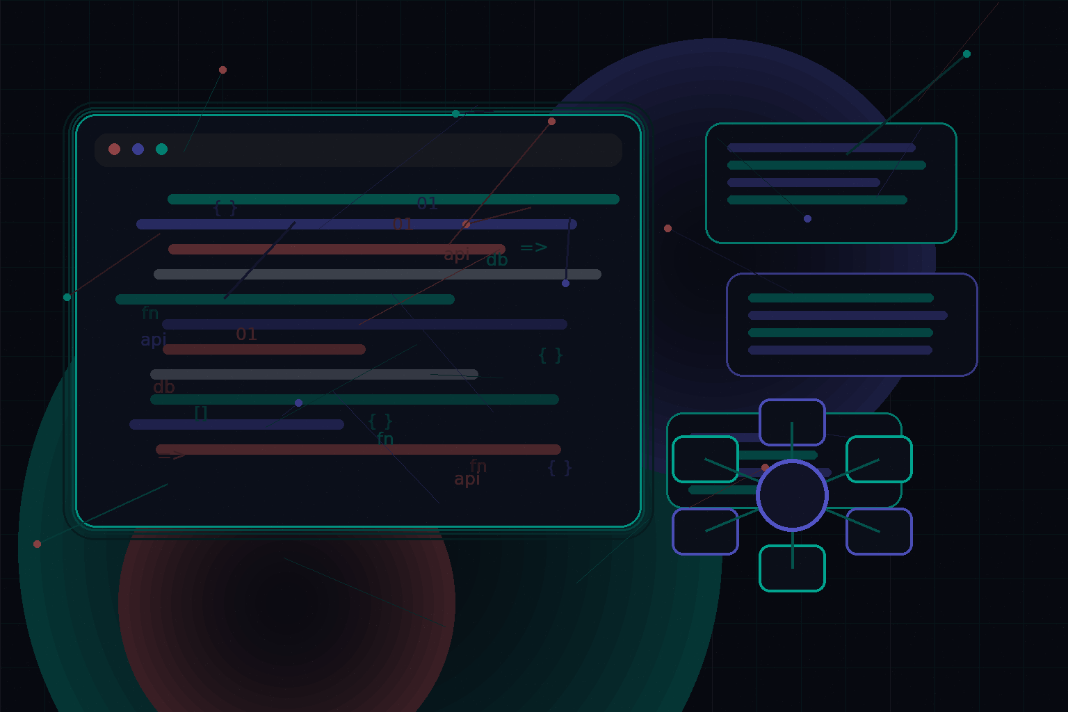 Technical editorial illustration for Multisite WordPress architecture for managing multiple client or regional websites
