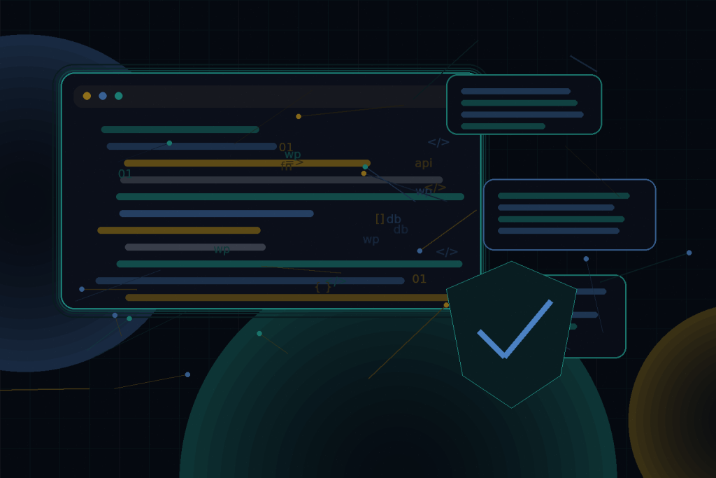 Dark technical editorial illustration for Hardening WordPress admin workflows for teams: roles, permissions, audit logs, and safe changes