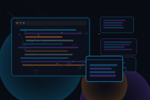 Dark technical editorial illustration for Custom Gutenberg blocks with React for editorial teams and reusable content systems