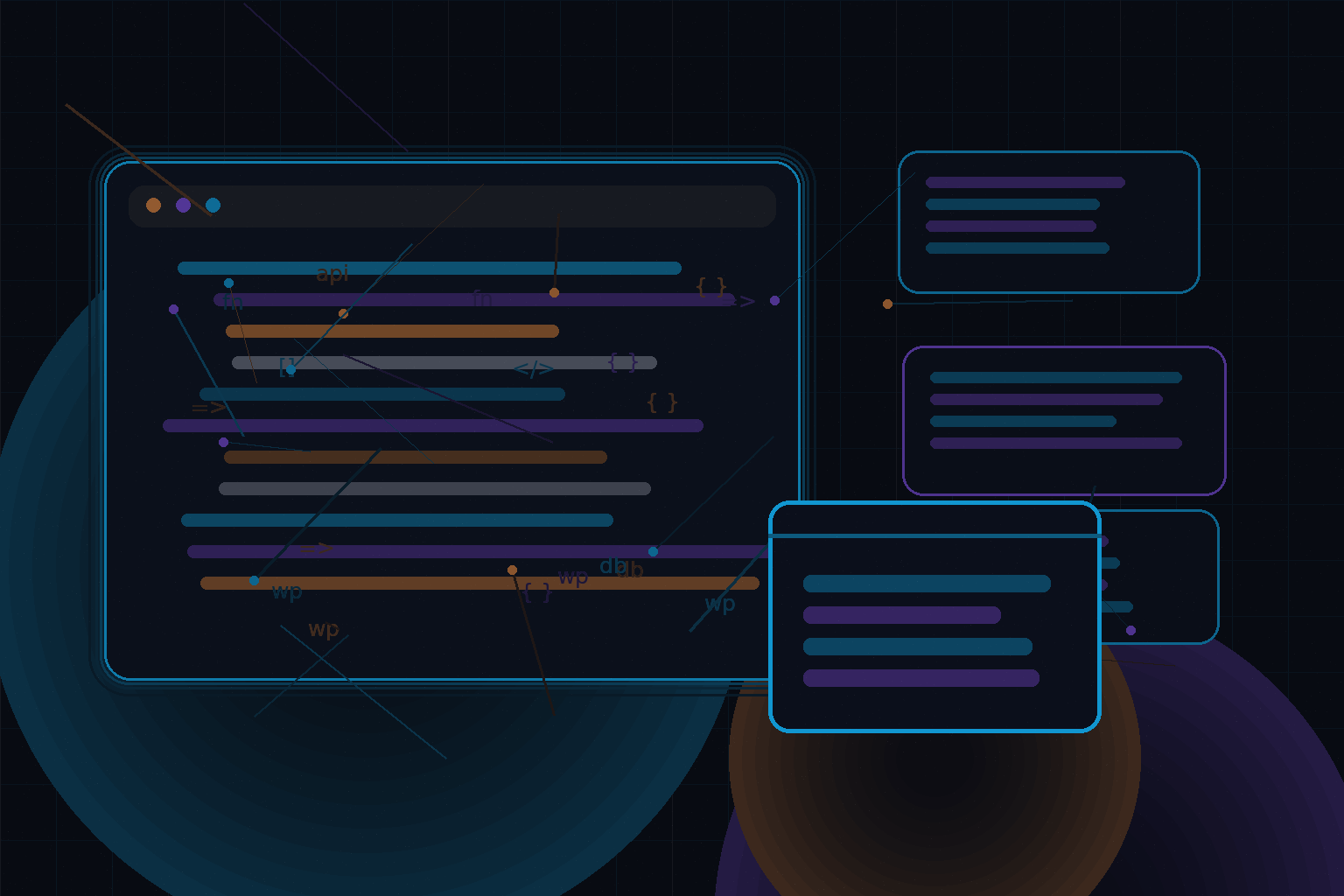 Technical editorial illustration for Custom Gutenberg blocks with React for editorial teams and reusable content systems