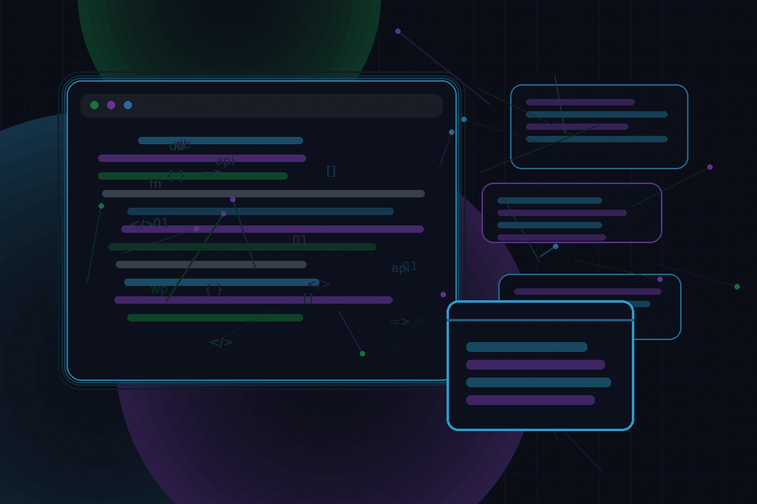 Technical editorial illustration for Custom Gutenberg blocks with React for editorial teams and reusable content systems