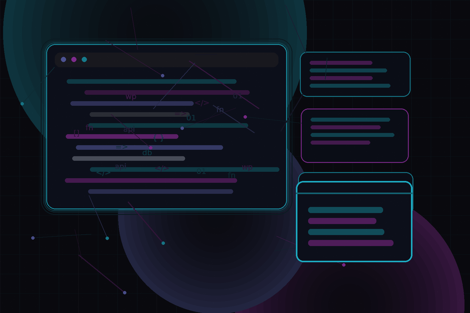 Technical editorial illustration for Custom Gutenberg blocks with React for editorial teams and reusable content systems