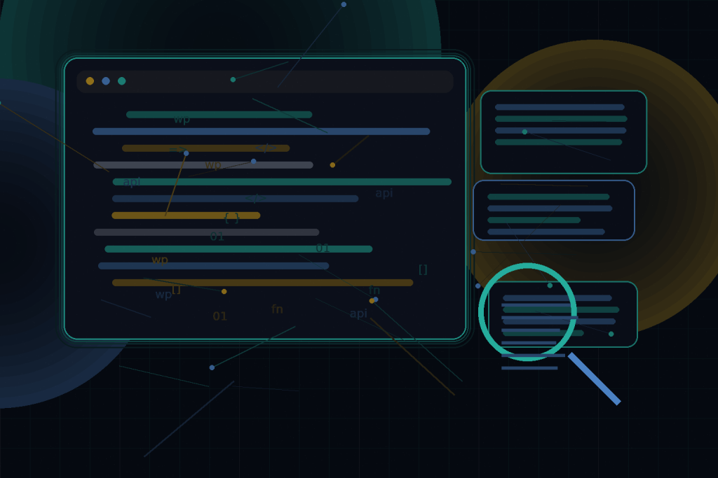 Dark technical editorial illustration for How to migrate WordPress safely without losing SEO traffic
