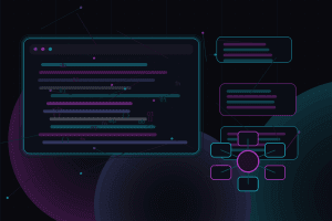 Dark technical editorial illustration for WordPress accessibility basics developers often miss