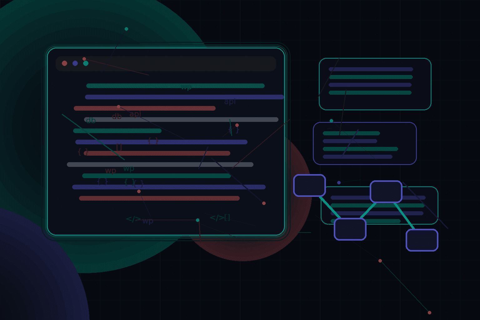 Technical editorial illustration for Managing WordPress configuration across local, staging, and production