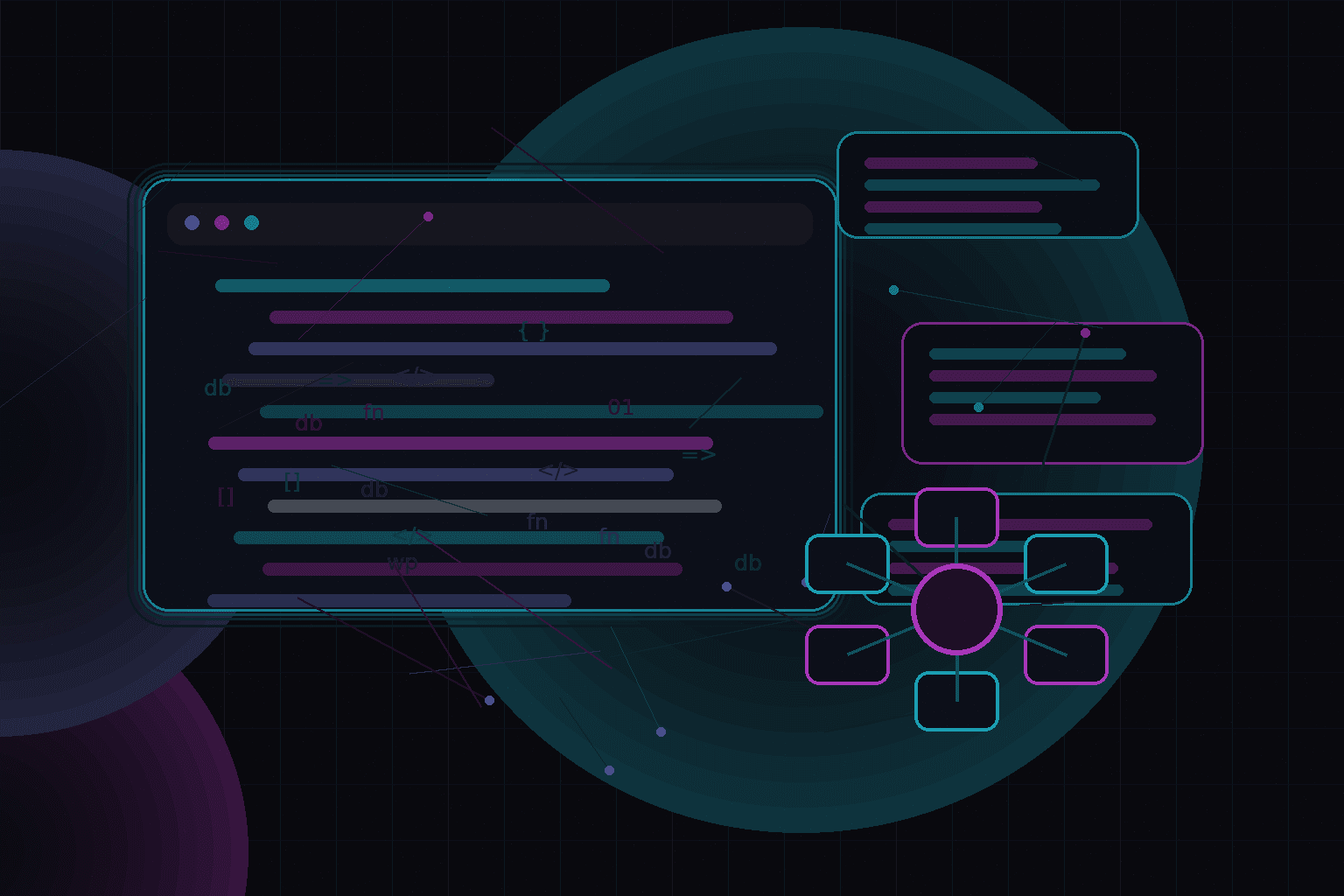 Technical editorial illustration for Building custom WordPress admin pages for internal business tools