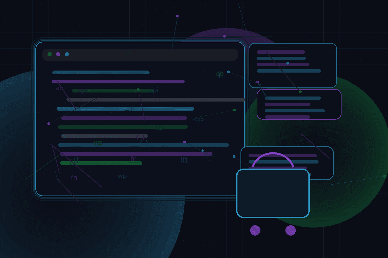 Technical editorial illustration for Building multilingual WooCommerce stores without creating maintenance chaos