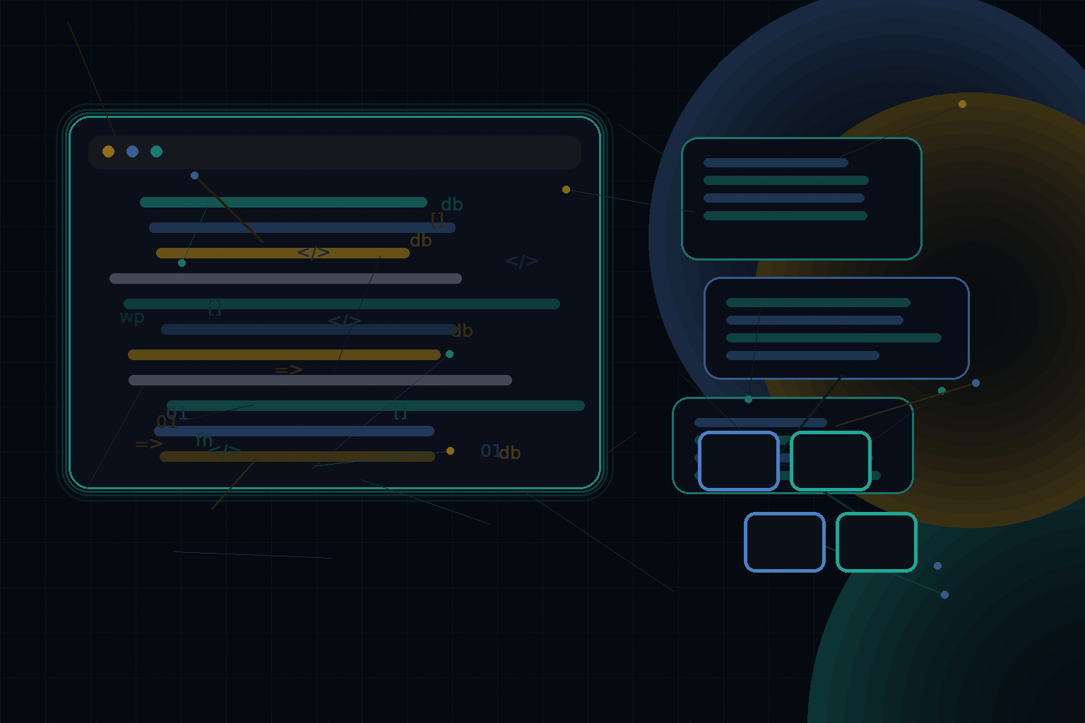 Technical editorial illustration for Using server-side caching and object caching together in WordPress