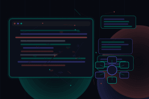 Dark technical editorial illustration for WordPress error logging: where to look and how to make logs useful