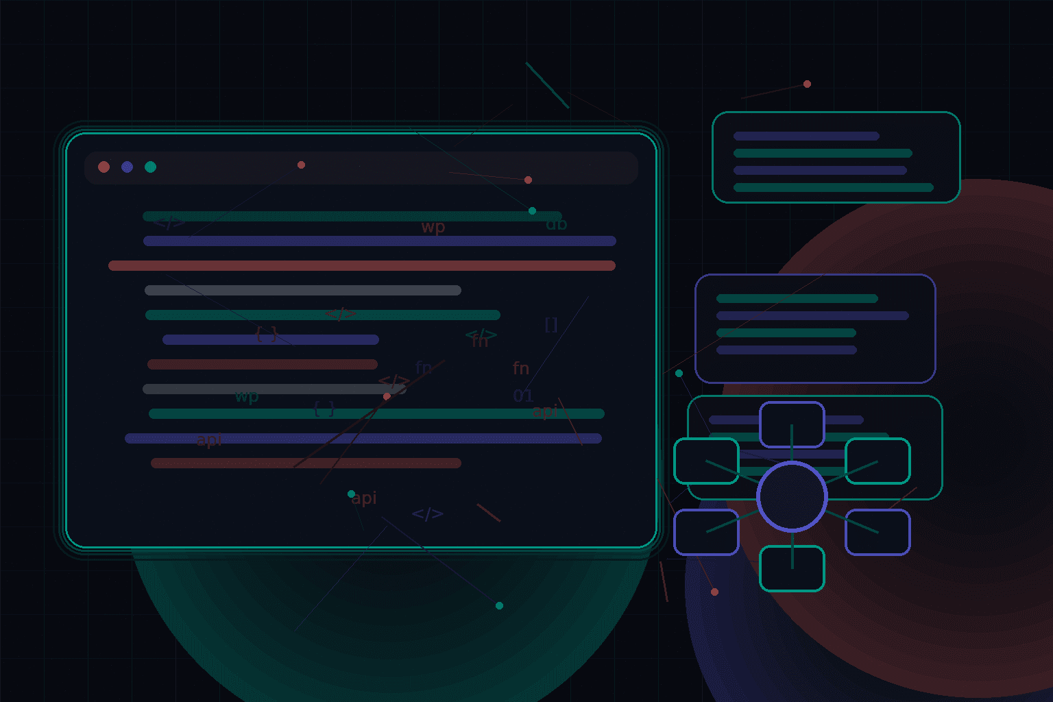 Technical editorial illustration for WordPress error logging: where to look and how to make logs useful