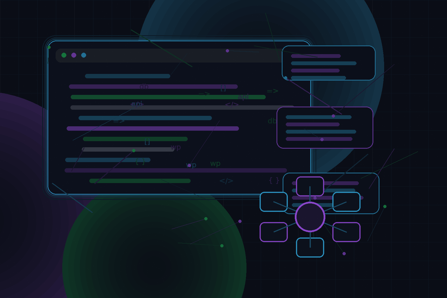 Technical editorial illustration for WordPress error logging: where to look and how to make logs useful