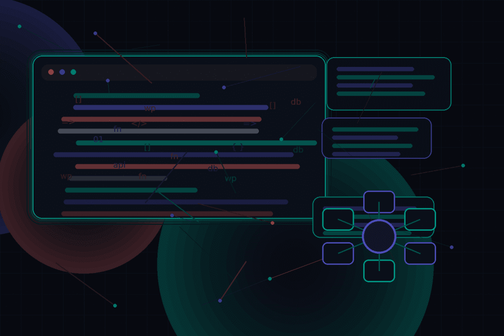 Dark technical editorial illustration for How to build reliable contact forms and lead capture flows in WordPress
