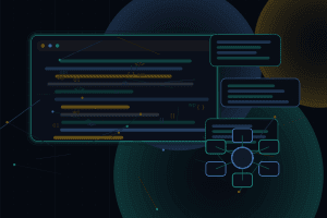 Dark technical editorial illustration for How to organize a professional WordPress codebase in Git