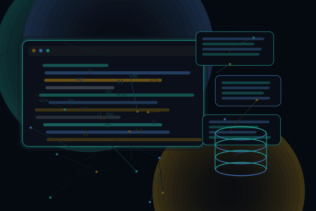 Dark technical editorial illustration for Database migrations for WordPress projects: safe patterns and common mistakes