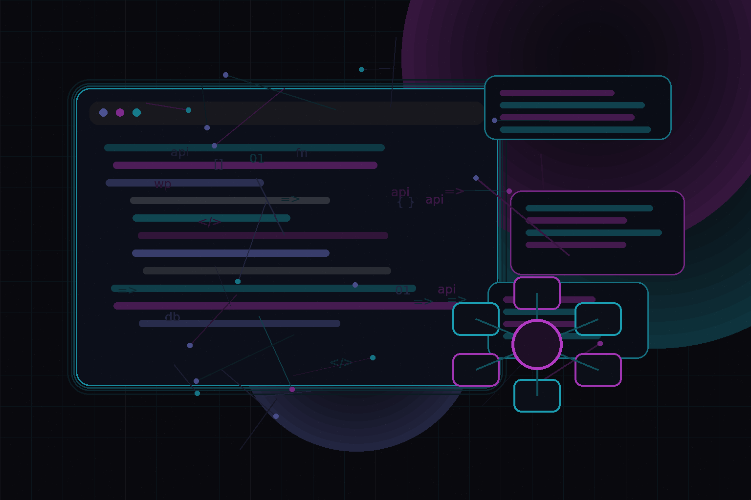 Technical editorial illustration for Using Composer in professional WordPress development