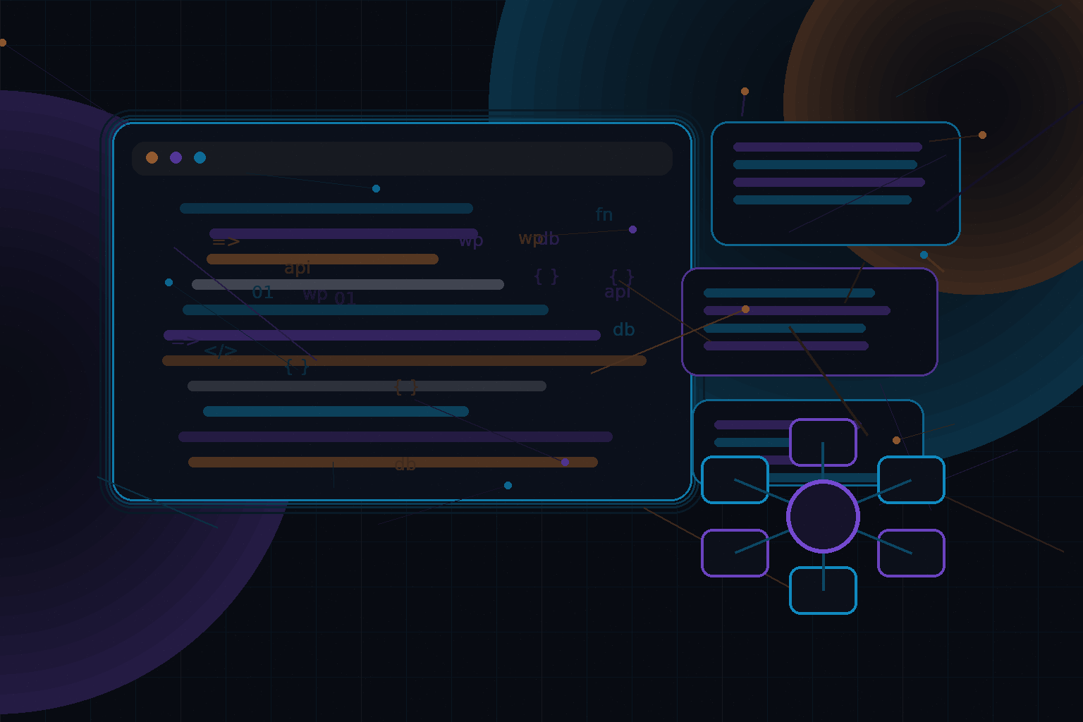 Technical editorial illustration for Using Composer in professional WordPress development
