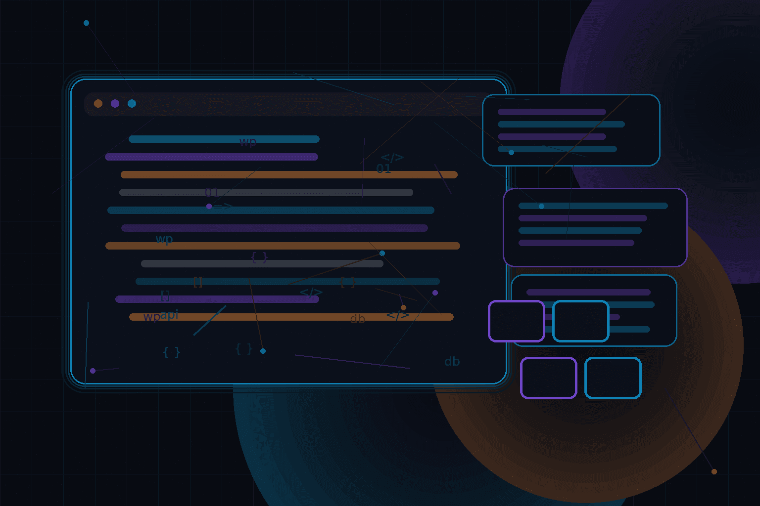 Technical editorial illustration for Fail2ban rules that actually help WordPress servers
