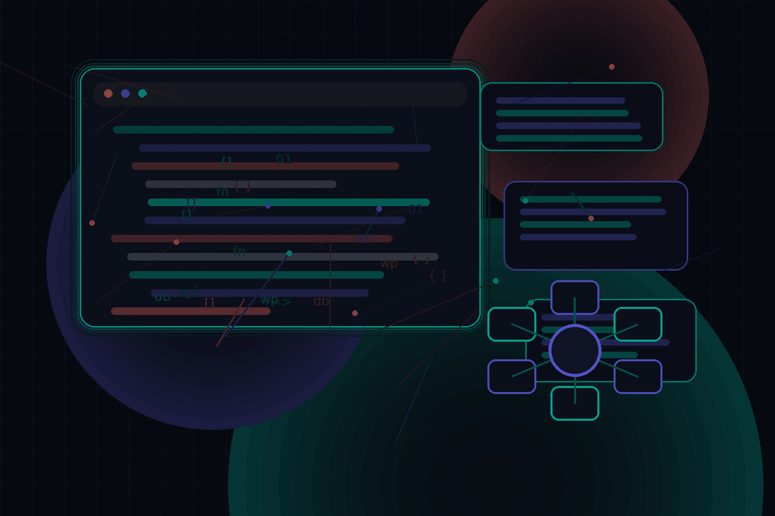 Technical editorial illustration for Modeling complex content relationships in WordPress