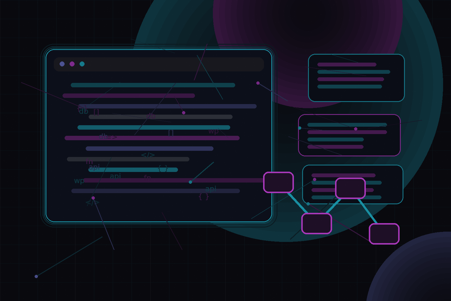 Technical editorial illustration for Connecting AI agents to GitHub, WordPress, and monitoring tools