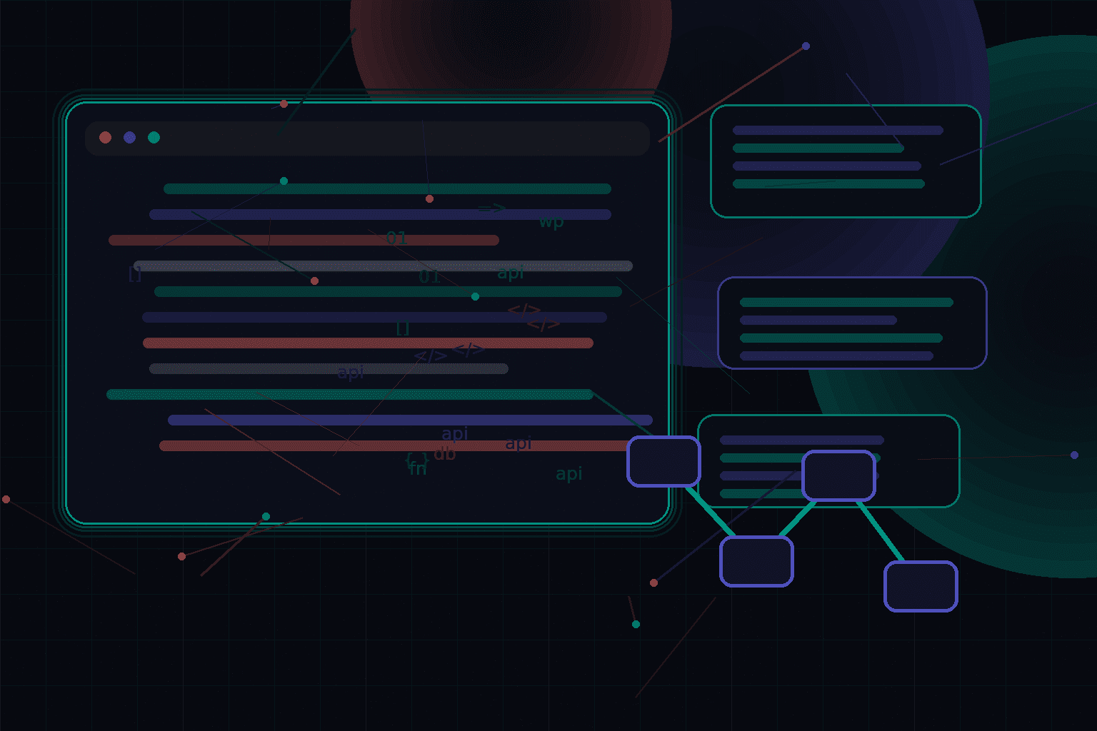 Technical editorial illustration for Connecting AI agents to GitHub, WordPress, and monitoring tools