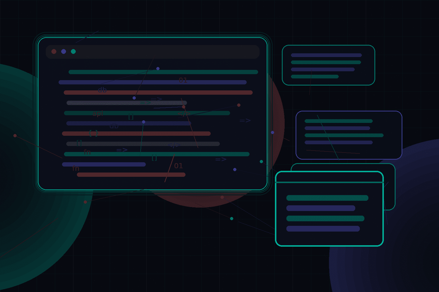 Technical editorial illustration for TypeScript patterns that reduce bugs in React projects