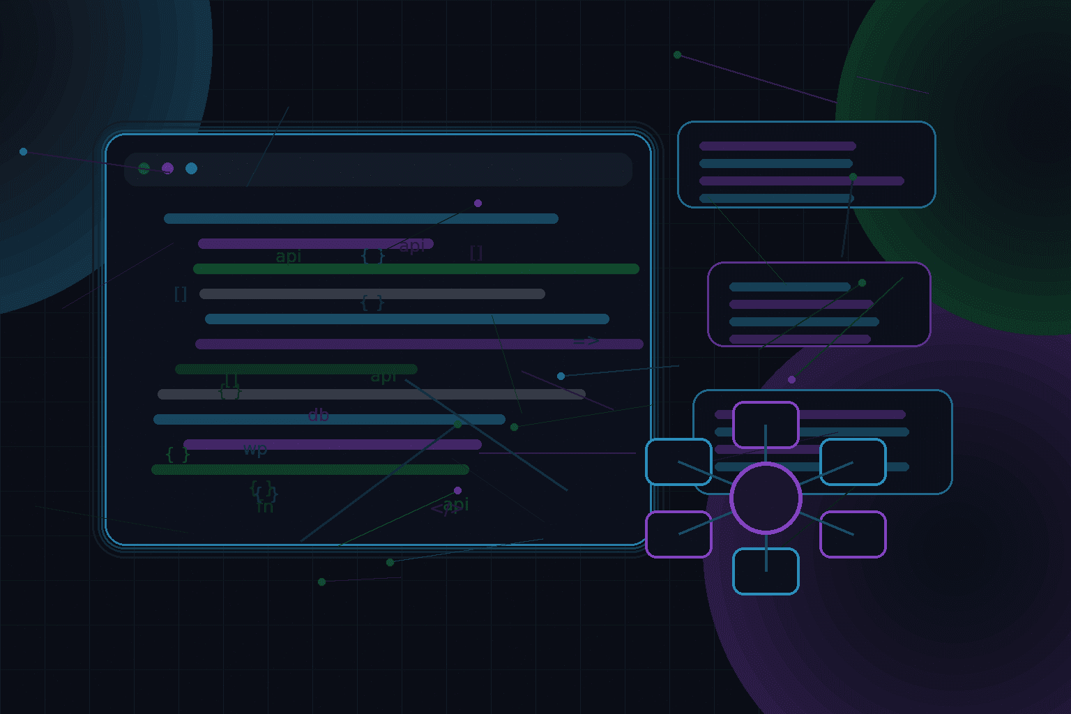 Technical editorial illustration for Apache vs Nginx for WordPress
