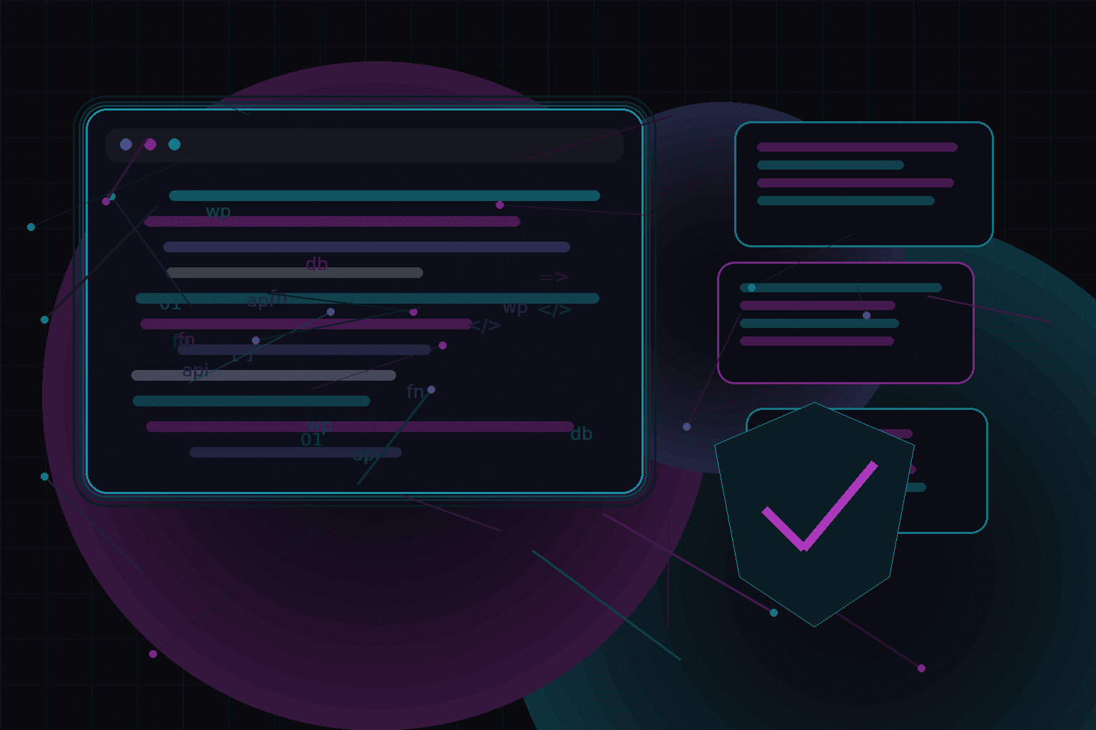 Technical editorial illustration for Using Cloudflare rules for WordPress performance and security