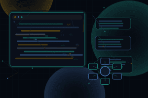 Dark technical editorial illustration for Safely exposing custom WordPress data to frontend apps