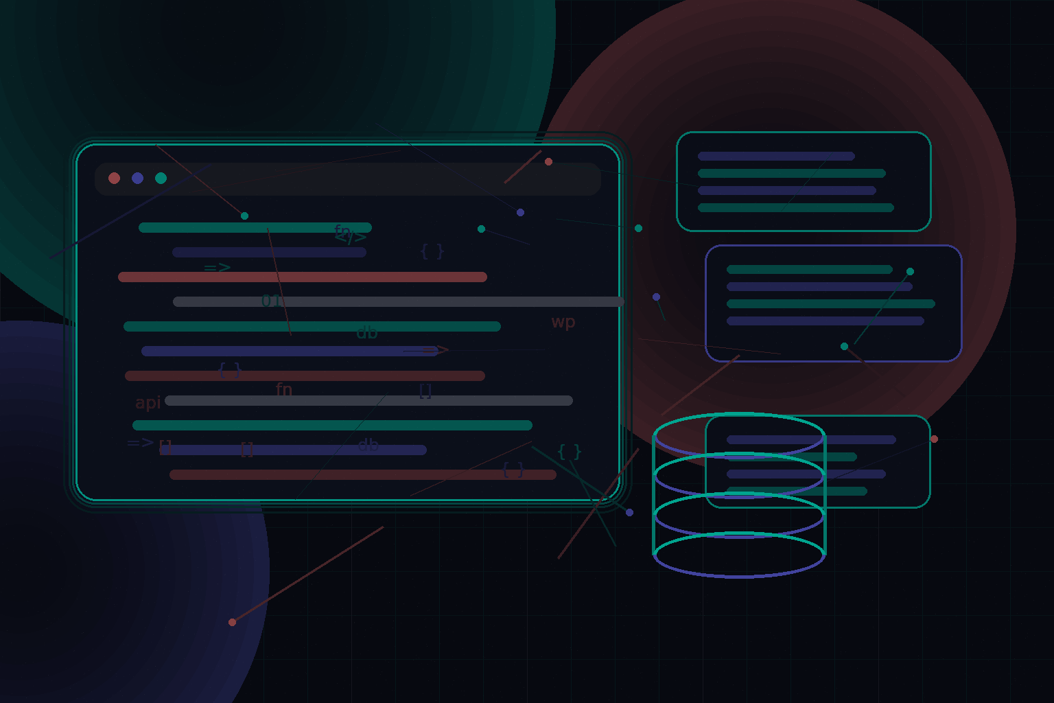 Technical editorial illustration for Slow query analysis for WordPress developers