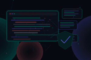 Dark technical editorial illustration for Authentication patterns for WordPress REST API clients