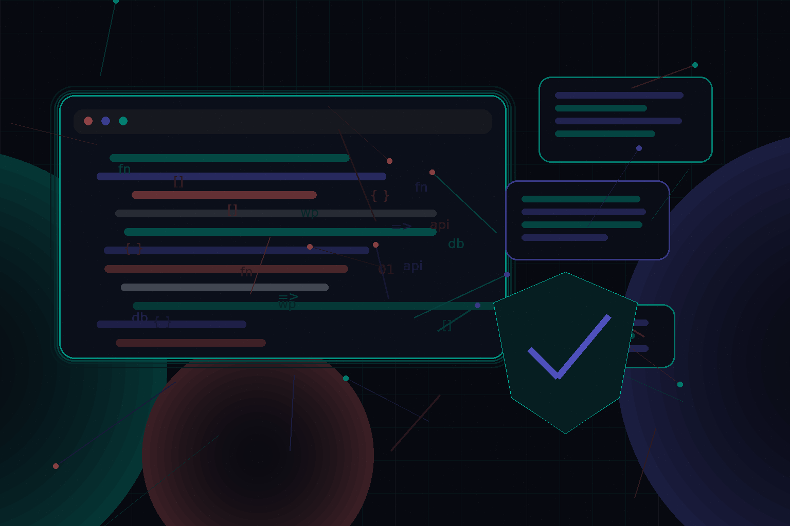 Technical editorial illustration for Authentication patterns for WordPress REST API clients