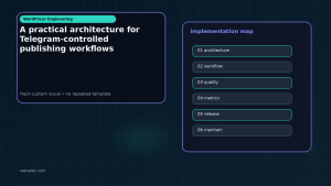 Generated visual related to A practical architecture for Telegram-controlled publishing workflows