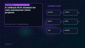 Generated visual related to A rollback-first mindset for solo-maintained client projects
