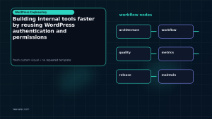 Generated visual related to Building internal tools faster by reusing WordPress authentication and permissions