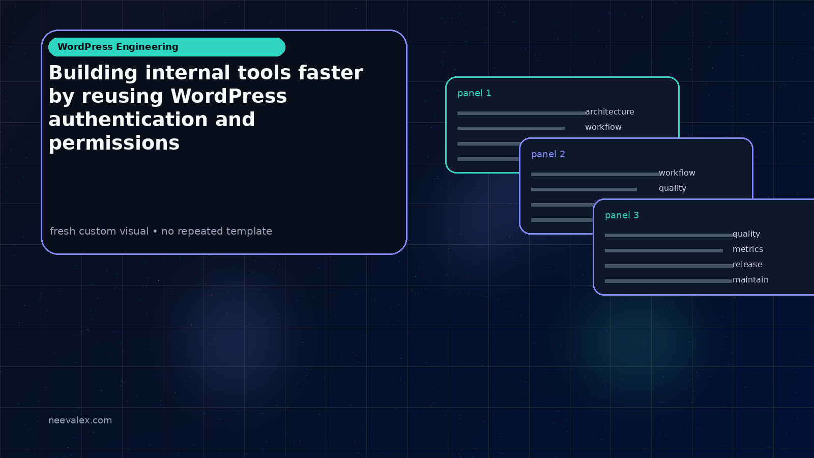 Visual example for Building internal tools faster by reusing WordPress authentication and permissions