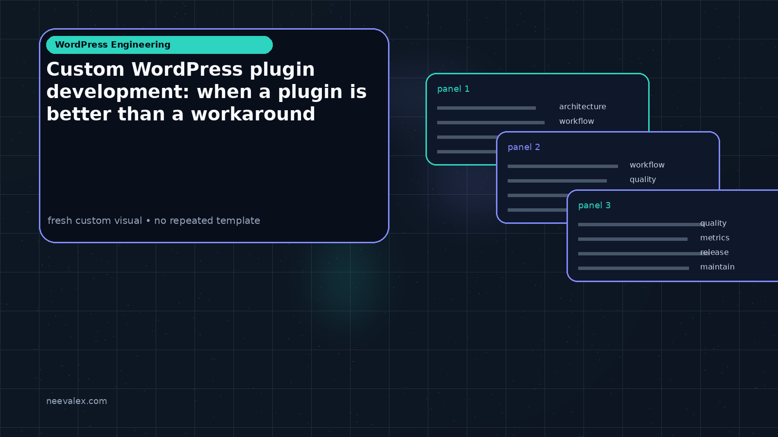 Workflow illustration for Custom WordPress plugin development: when a plugin is better than a workaround