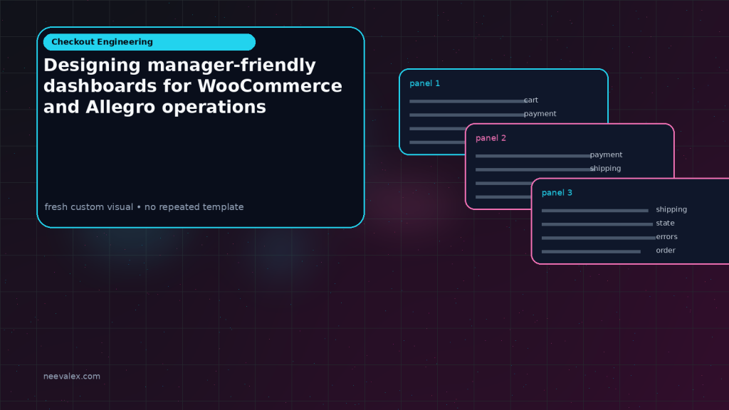 Generated visual related to Designing manager-friendly dashboards for WooCommerce and Allegro operations