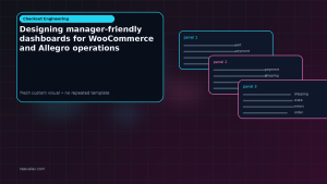 Generated visual related to Designing manager-friendly dashboards for WooCommerce and Allegro operations