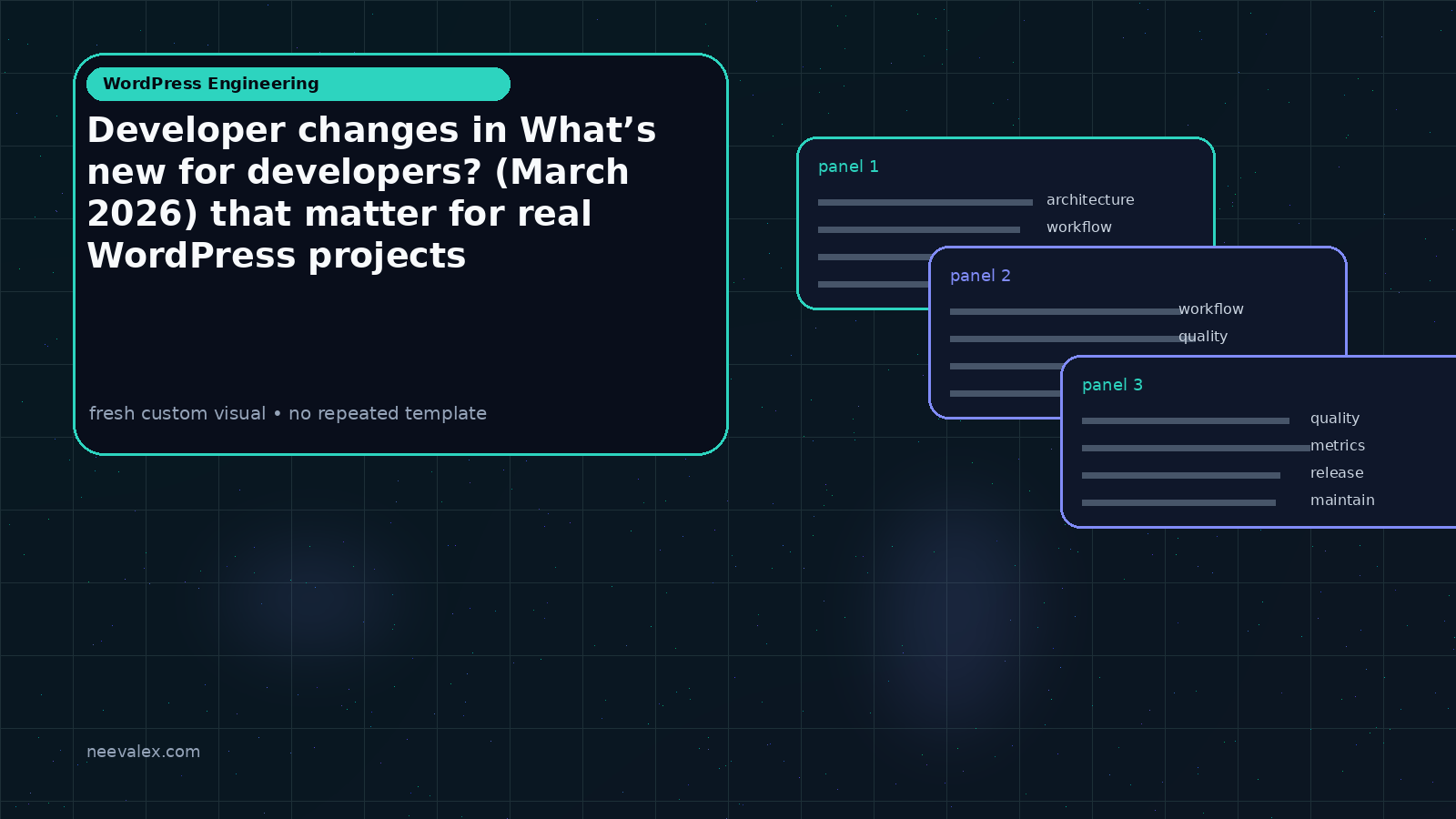Workflow illustration for Developer changes in What’s new for developers? (March 2026) that matter for real WordPress projects