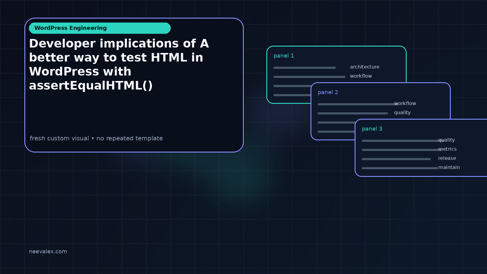 Visual example for Developer implications of A better way to test HTML in WordPress with assertEqualHTML()